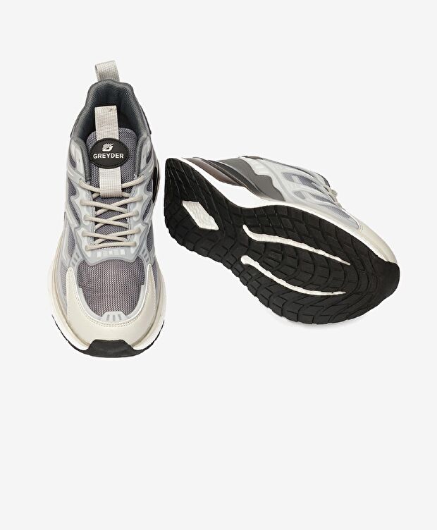 Erkek Açık Gri Koyu Gri Hakiki Deri Spor Ayakkabı - 6