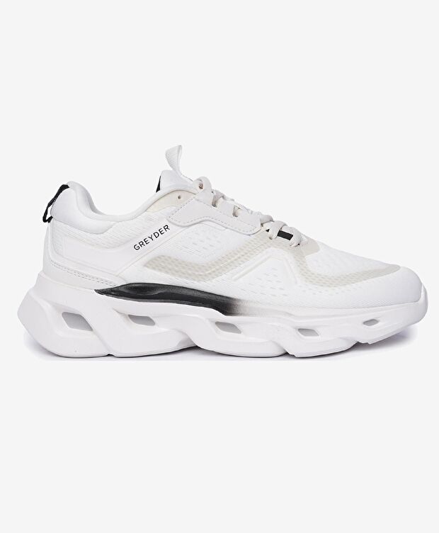 Erkek Beyaz Siyah Spor Ayakkabı - 1