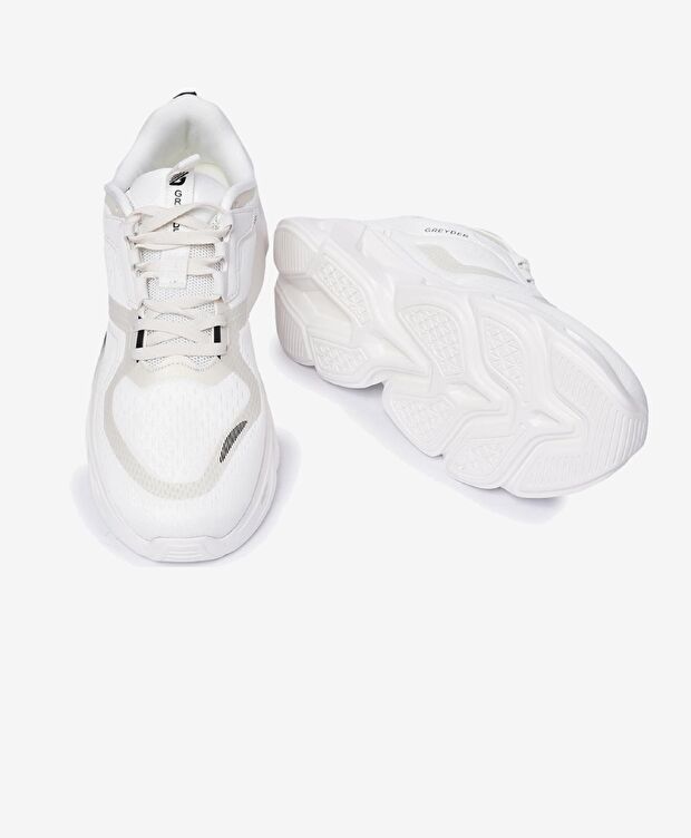 Erkek Beyaz Siyah Spor Ayakkabı - 6