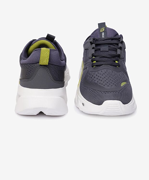Erkek Koyu Gri Limon Yeşili Spor Ayakkabı - 7