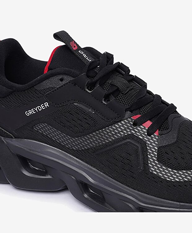 Erkek Siyah Kırmızı Spor Ayakkabı - 5