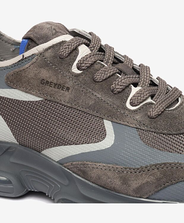 Erkek Koyu Gri Hakiki Deri Spor Ayakkabı - 4