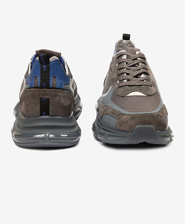 Erkek Koyu Gri Hakiki Deri Spor Ayakkabı - 7