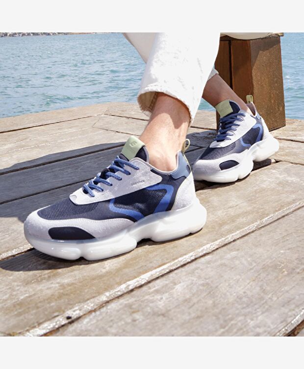 Erkek Beyaz Hakiki Deri Spor Ayakkabı - 9