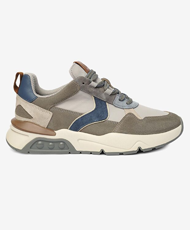 Erkek Gri Hakiki Deri Spor Ayakkabı - 1