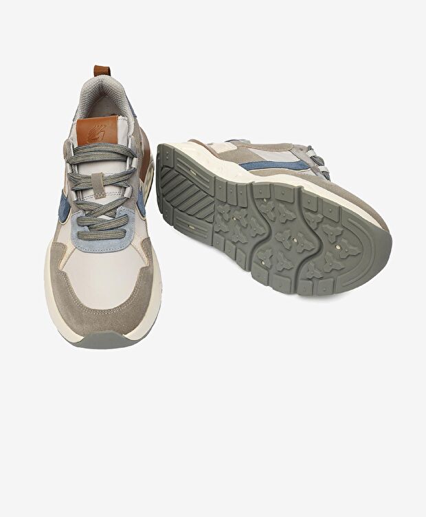 Erkek Gri Hakiki Deri Spor Ayakkabı - 6