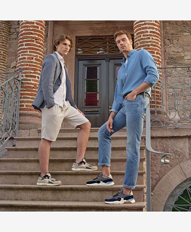 Erkek Lacivert Hakiki Deri Spor Ayakkabı - 8