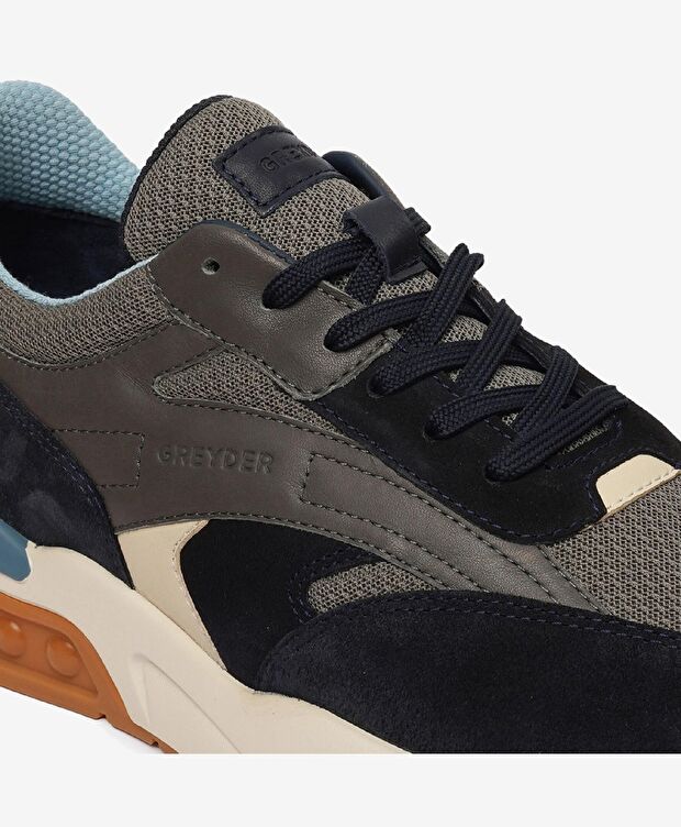 Erkek Lacivert Hakiki Deri Spor Ayakkabı - 5