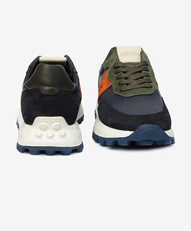 Erkek Açık Lacivert Kiremit Hakiki Deri Spor Ayakkabı - 7