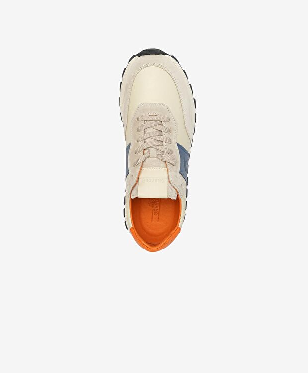 Erkek Açık Vizon İndigo Hakiki Deri Spor Ayakkabı - 4