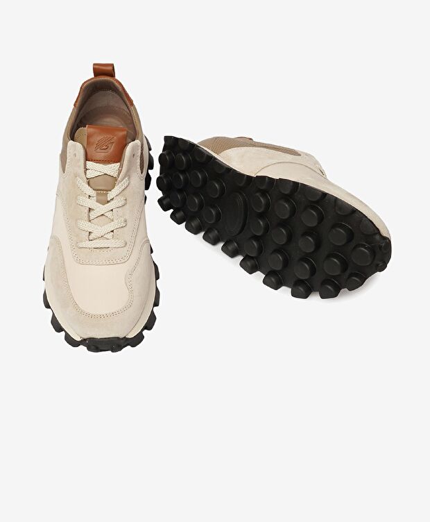 Erkek Açık Vizon Hakiki Deri Spor Ayakkabı - 6