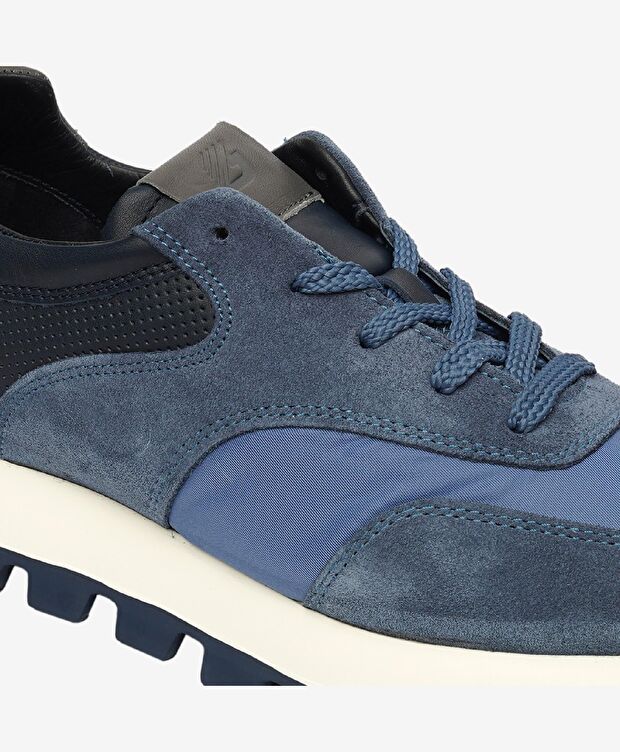 Erkek İndigo Lacivert Hakiki Deri Spor Ayakkabı - 5