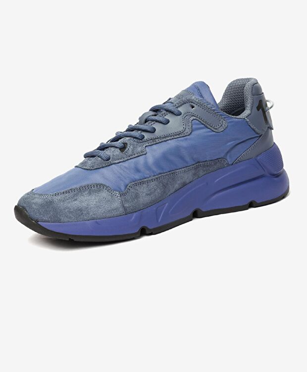 Erkek İndigo Hakiki Deri Spor Ayakkabı - 3