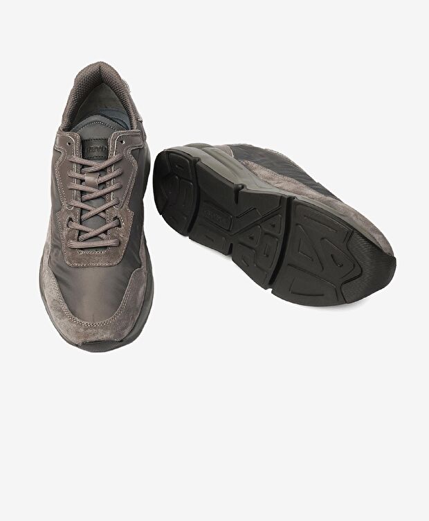 Erkek Koyu Gri Hakiki Deri Spor Ayakkabı - 6