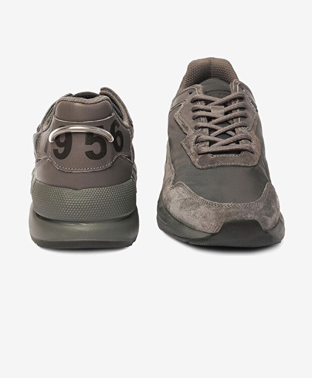 Erkek Koyu Gri Hakiki Deri Spor Ayakkabı - 7