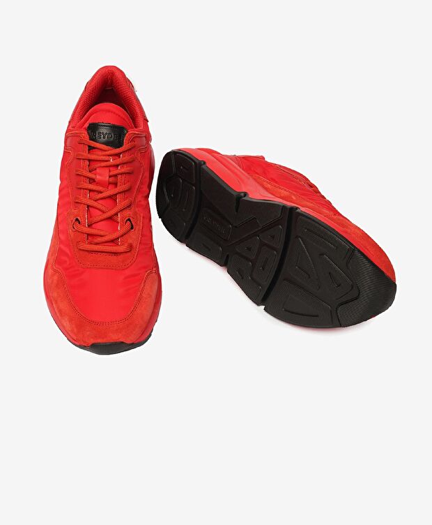 Erkek Kırmızı Hakiki Deri Spor Ayakkabı - 6