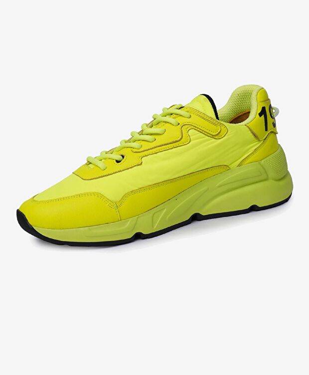 Erkek Neon Sarı Spor Ayakkabı - 3