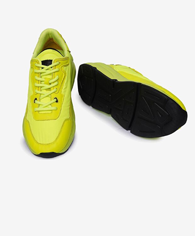 Erkek Neon Sarı Spor Ayakkabı - 6