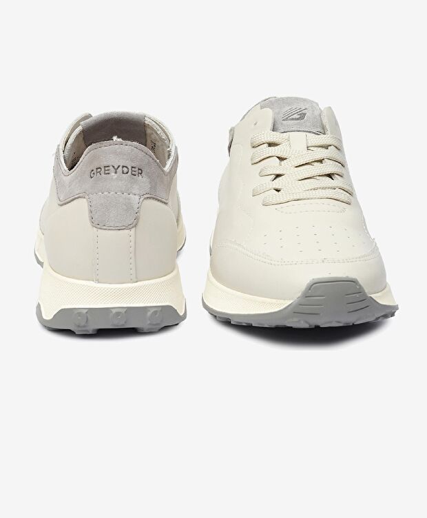 Erkek Kirli Beyaz Hakiki Deri Spor Ayakkabı - 7