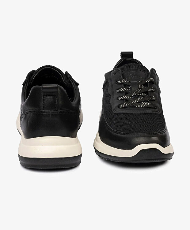 Erkek Siyah Hakiki Deri Spor Ayakkabı - 7