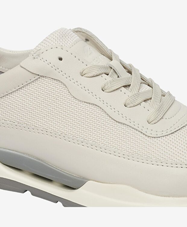 Erkek Kirli Beyaz Hakiki Deri Spor Ayakkabı - 5