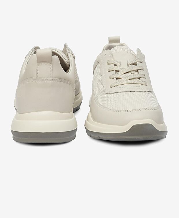 Erkek Kirli Beyaz Hakiki Deri Spor Ayakkabı - 7