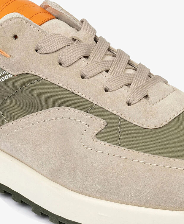 Erkek Vizon Haki Hakiki Deri Spor Ayakkabı - 5