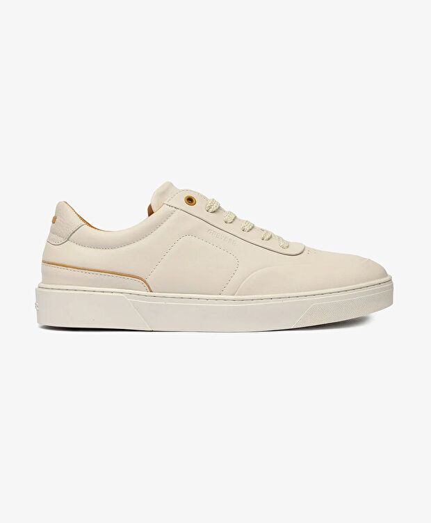 Erkek Kirli Beyaz Hakiki Deri Sneaker Ayakkabı - 1