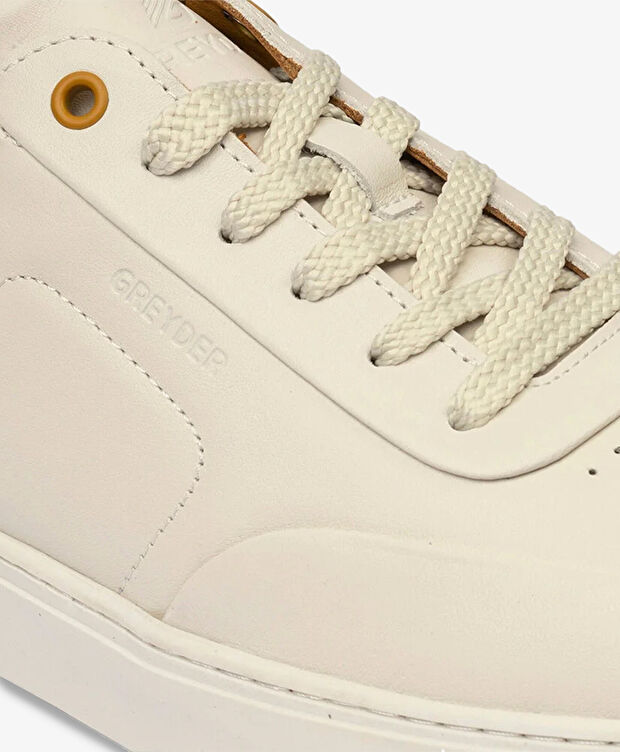 Erkek Kirli Beyaz Hakiki Deri Sneaker Ayakkabı - 5