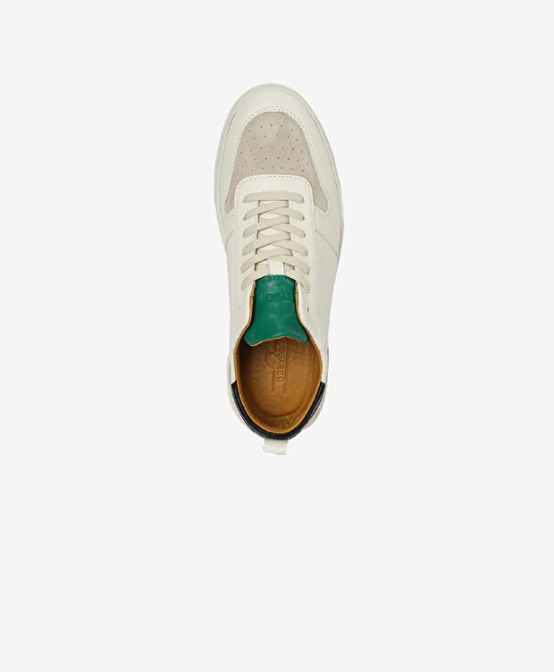 Erkek Beyaz Hakiki Deri Sneaker Ayakkabı - 4