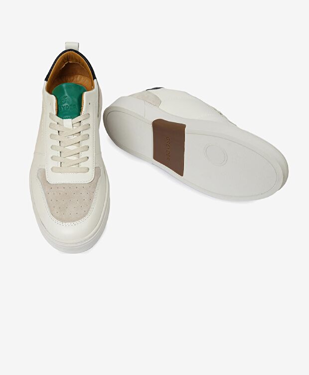 Erkek Beyaz Hakiki Deri Sneaker Ayakkabı - 6
