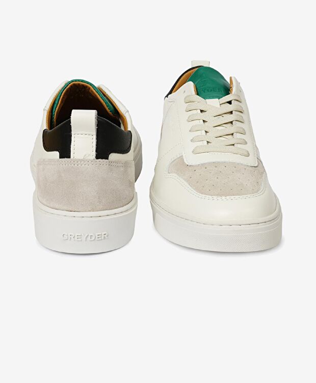 Erkek Beyaz Hakiki Deri Sneaker Ayakkabı - 7