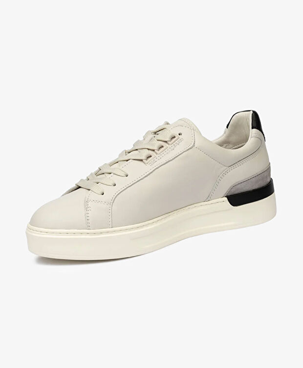 Erkek Kirli Beyaz Hakiki Deri Sneaker Ayakkabı - 3