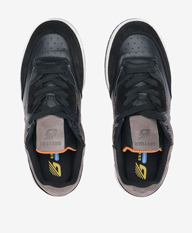 Erkek Siyah Hakiki Deri Sneaker Ayakkabı - 5