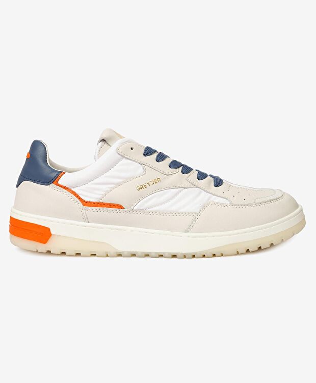 Erkek Kirli Beyaz Hakiki Deri Sneaker Ayakkabı - 1