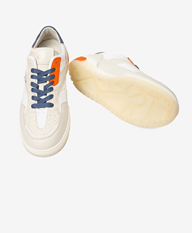 Erkek Kirli Beyaz Hakiki Deri Sneaker Ayakkabı - 8