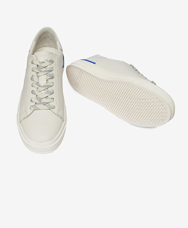 Erkek Beyaz Hakiki Deri Sneaker Ayakkabı - 6