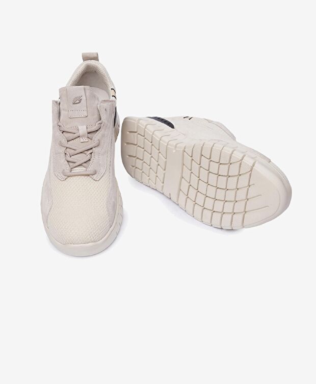 Erkek Bej Hakiki Deri Spor Ayakkabı - 6