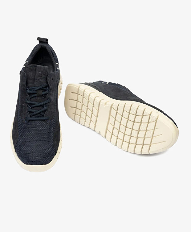 Erkek Lacivert Hakiki Deri Spor Ayakkabı - 6