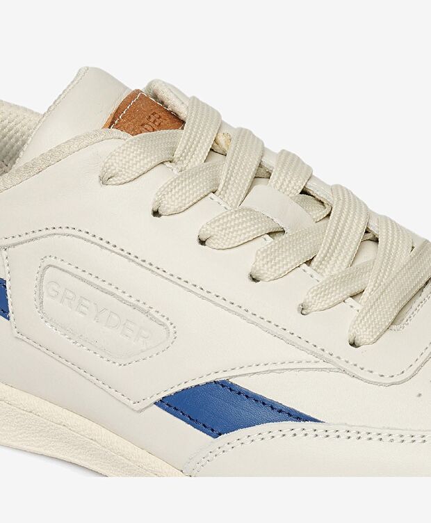 Erkek Kirli Beyaz Hakiki Deri Spor Ayakkabı - 5