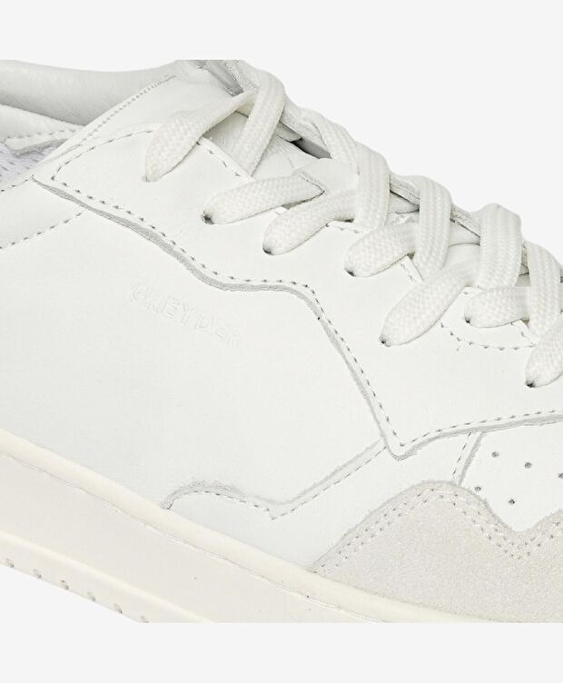 Erkek Beyaz Yeşil Hakiki Deri Sneaker Ayakkabı - 5