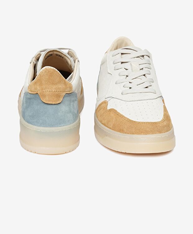 Erkek Taba Gri Hakiki Deri Sneaker Ayakkabı - 7