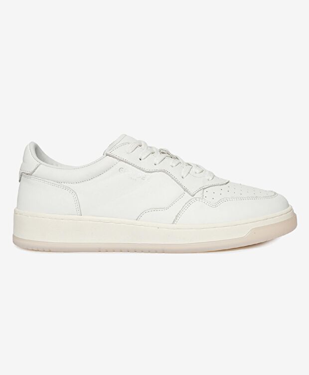 Erkek Kırık Beyaz Hakiki Deri Sneaker Ayakkabı - 1