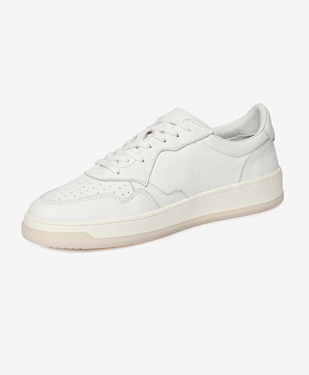 Erkek Kırık Beyaz Hakiki Deri Sneaker Ayakkabı - 3