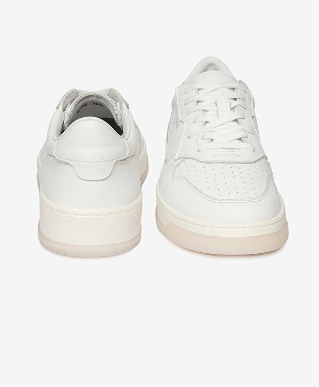 Erkek Kırık Beyaz Hakiki Deri Sneaker Ayakkabı - 7