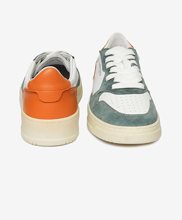 Erkek Turkuaz Beyaz Hakiki Deri Sneaker Ayakkabı - 7