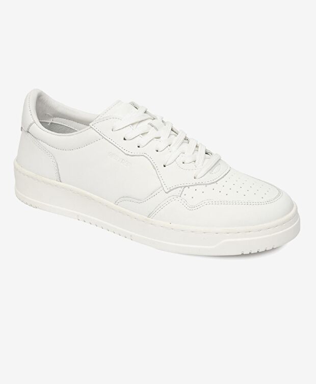 Erkek Beyaz Hakiki Deri Sneaker Ayakkabı - 1