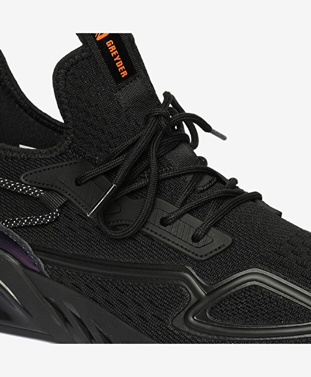 Erkek Siyah Sneaker Ayakkabı - 5