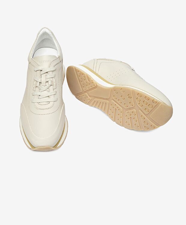 Erkek Beyaz Hakiki Deri Sneaker Ayakkabı - 6