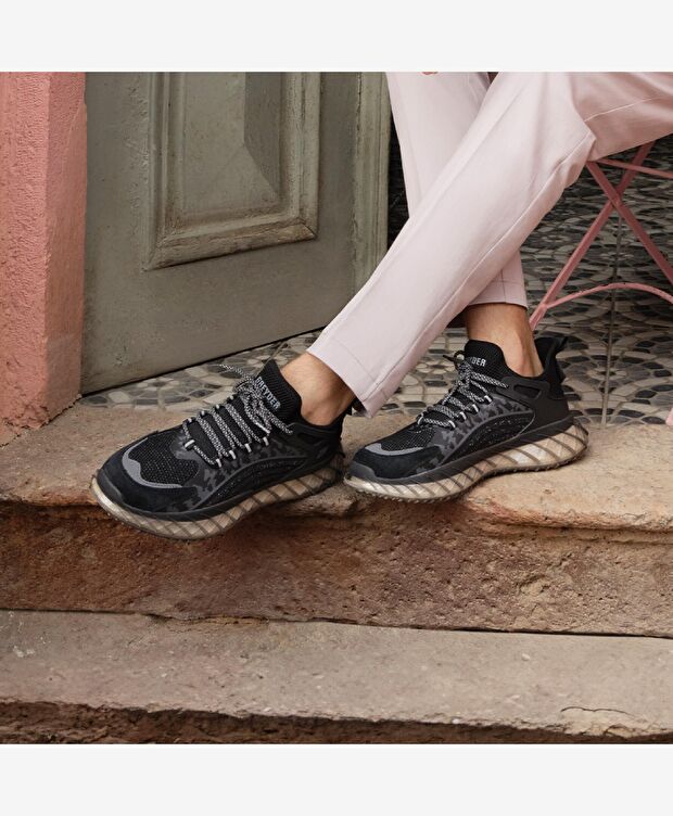 Erkek Siyah Hakiki Deri Spor Ayakkabı - 3